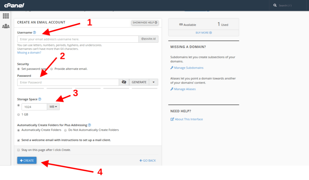 Cara Setting Email dengan Domain Sendiri ke GMail 3 Create an Email Account