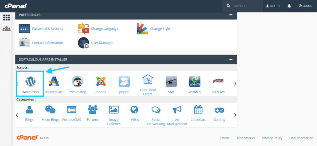 5 Langkah Install WordPress di cPanel Melalui Softaculous 1 Softacolous Apps Installer