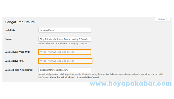 Cara Install SSL Gratis Let's Encrypt di Niagahoster 4 Pengaturan Umum